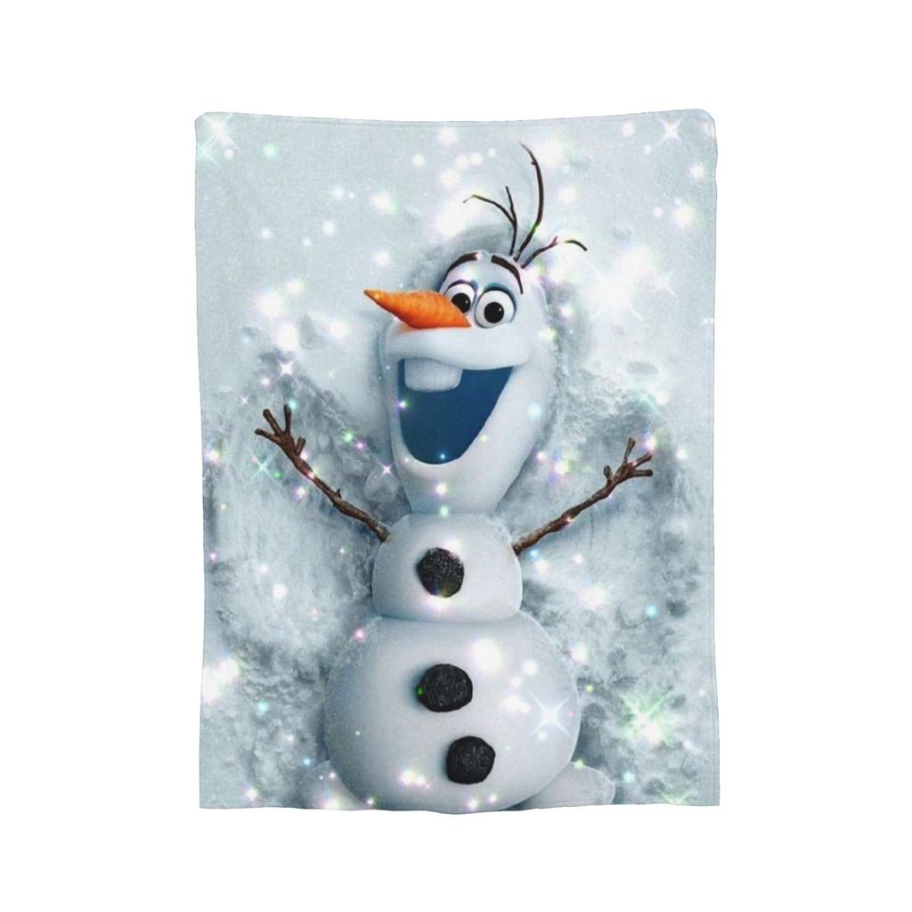 Olaf Frozen cartoon winter sneeuw Deken Warm Gezellig Pluizig Plaid Dekens voor Bank 50x60 Inch Meerdere Maten Sprei
