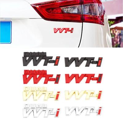3D Metal Car Sticker Emblem Badge Decal For Dual VVT-i VVTI Camry COROLLA YARiS Rav4 Ralink REIZ CROWN PRIUS REIZ Avensis