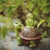 Cute Turtle And Frogs Sculpture Resin Home Garden Decoration Ornaments Animal Statue For Party Room Garden Decor Funny Gift