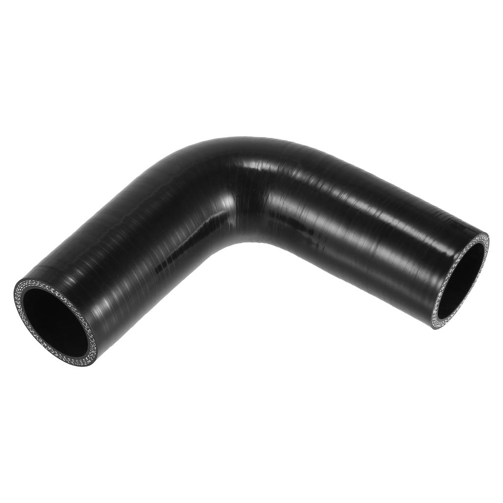 X AUTOHAUX 1 Piece Inner Diameter 38mm/1.50" Length 120mm 90 Degrees Black Car Silicone