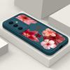 Flower Print Cover For Samsung S25 Ultra S24 FE S23 S22 A56 A36 A16 A15 A55 A35 TPU Soft Matte Shockproof Phone Case