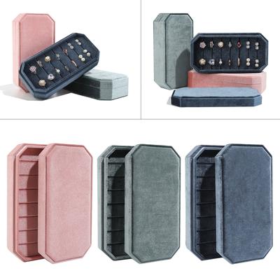 Elegant Jewelry Storage Box Classic Velvet Jewelry Box Display Holder For Elegant Ring And Earring Storage