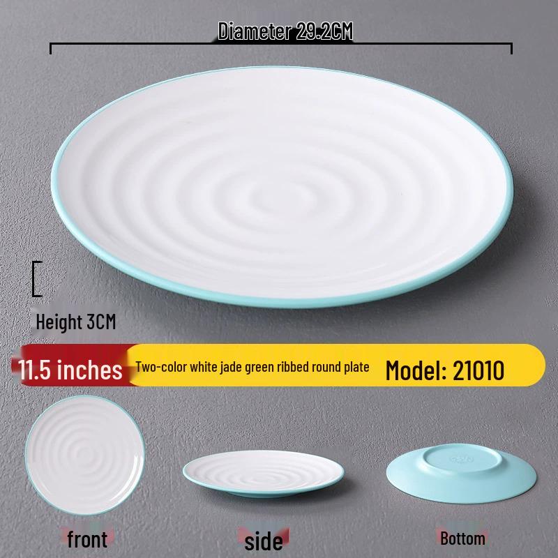 Nordic Style Commercial Buffet Plate – Durable Round Plastic Plate for Hotels and Restaurants