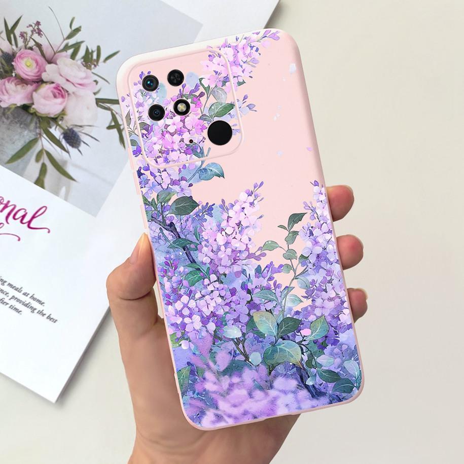 For Redmi 10C Case For Xiaomi Redmi 10 Power Cover Fashion Flower Slim Soft Silicone Phone Cases For Xiaomi Redmi 10C 10 C Funda