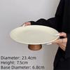 New Tall Design Snack Storage Tray Wooden Base Stable Candy Plate Multifunction High Foot Fruit Display Plate Home Table