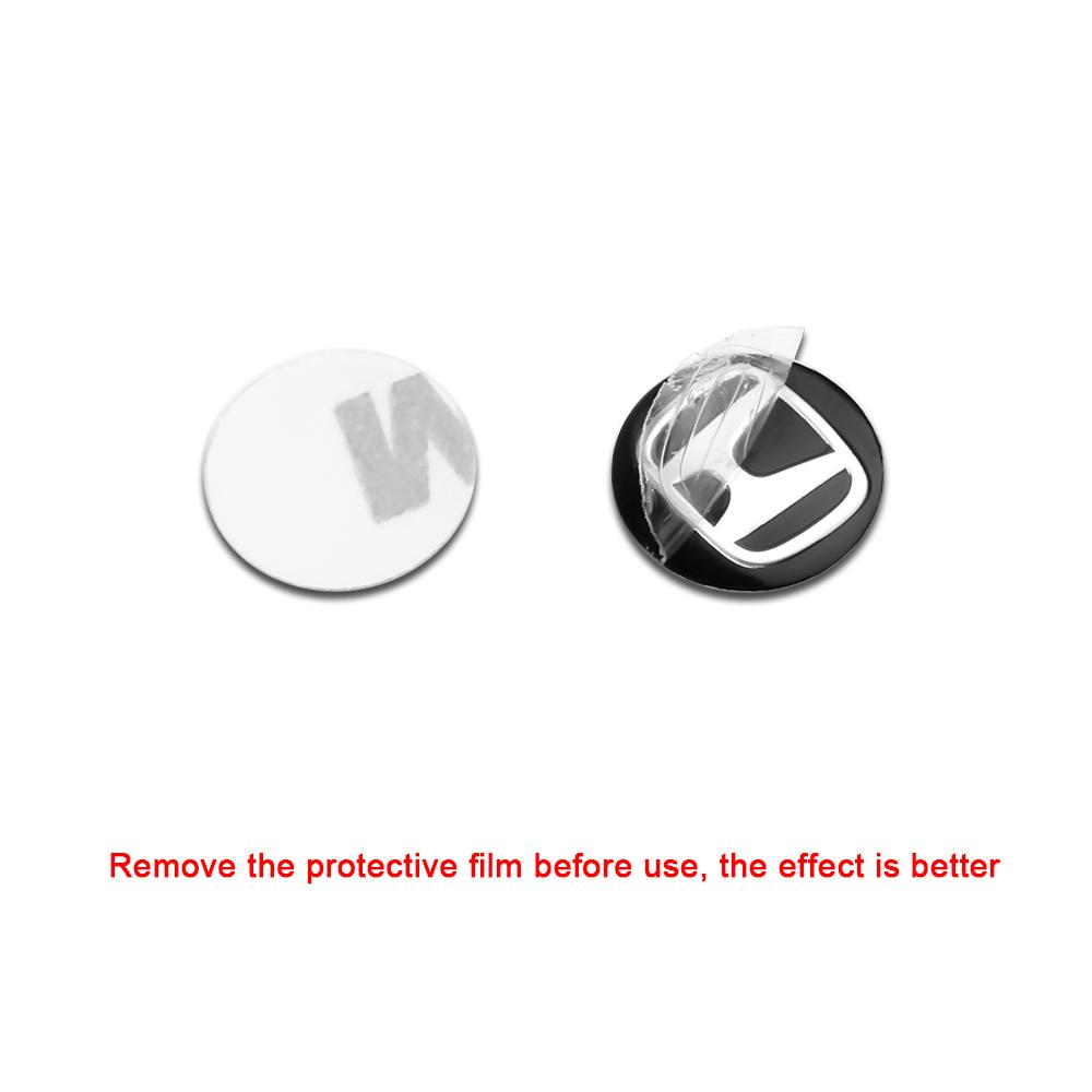 14mm 3D Badge Car Key Remote Control Emblem Stickers Decor Decal For Honda Civic CRV Odyssey Mugen Fit Accord Jazz Accessories CB0