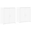 VidaXL Buffets 2 pcs blanc 60x31x70 cm bois d'ingénierie, armoire de rangement, meuble d'entrée, meuble d'appoint, meuble de 3276539