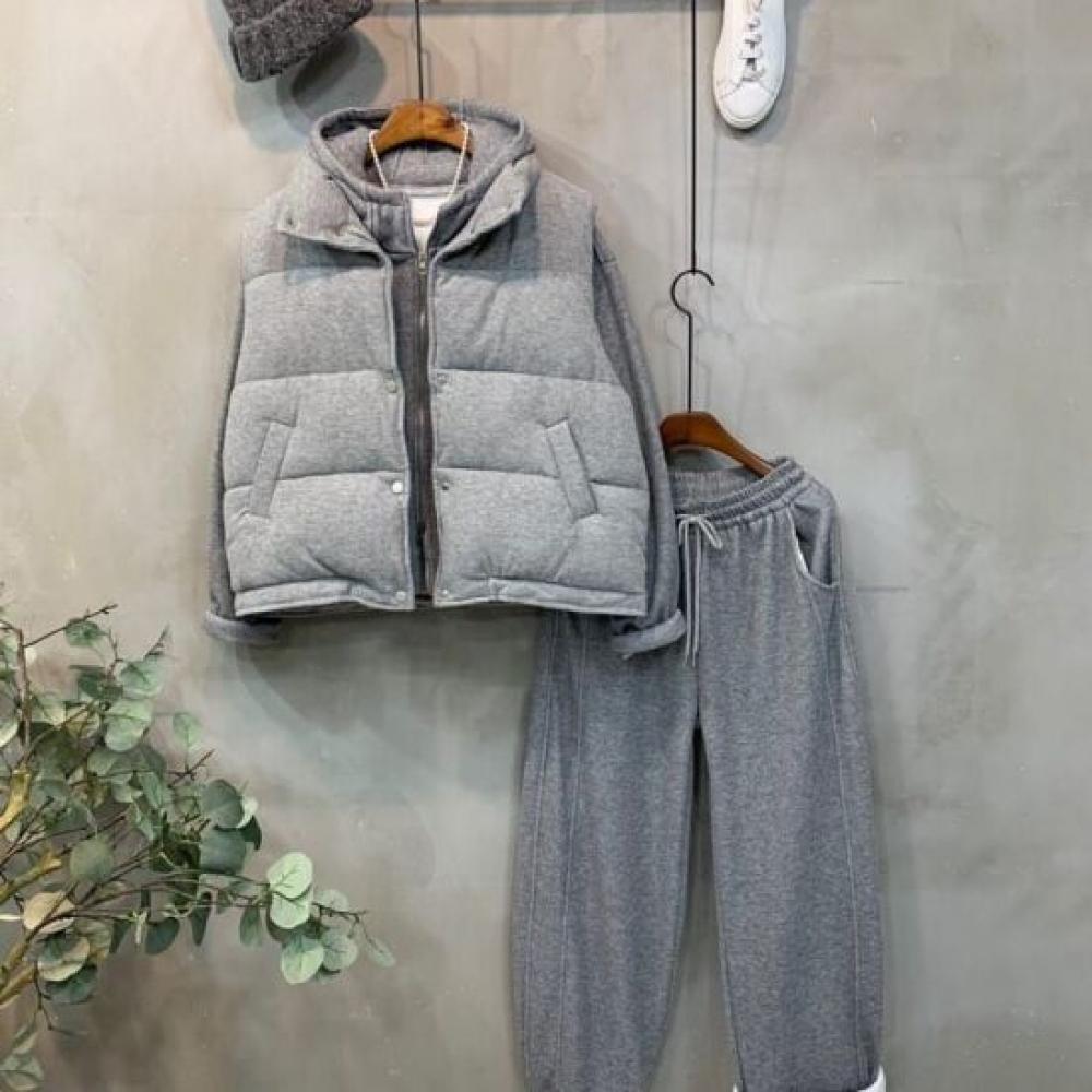 C S In The Room High neCk paddIng veSt drawStrIng pantS 4 ColorS