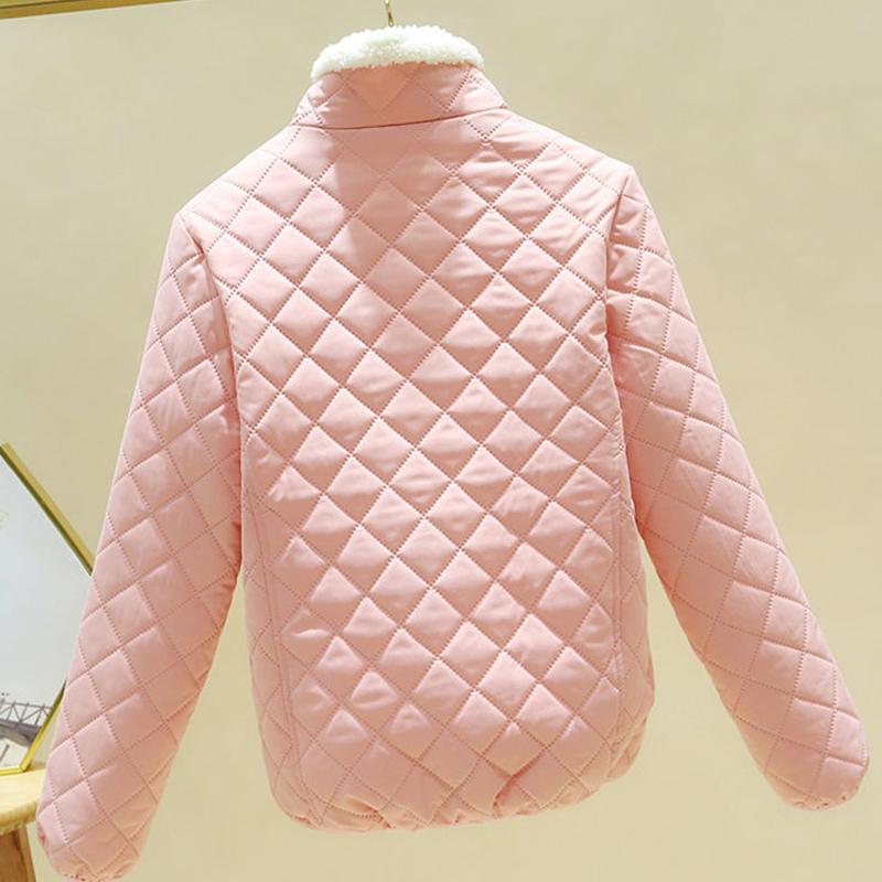 Lightweight Down Down Padded Coat Women's Fall Winter Padded Jacket Loose Short Hooded Stand Collar Coat