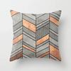 Farmhouse Home Decor Sofa Pillow Creative Wood Grain Marble Pillowcase Fashion Geometric Cushion Cover 40x40cm  50x50
