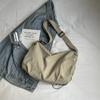 Einfarbige Umhängetasche Studenten Schultertasche mit großer Kapazität Damen Hobo-Tasche