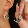 1 Pair of Blackpunk Darkwind Skull Stud Earrings Halloween Ornament