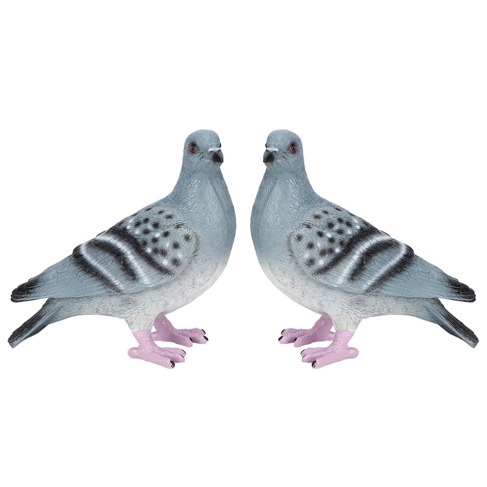 2pcs Garden Simulation Animal Peace Pigeon Lawn Figurine Balcony Wedding Decoration Crafts