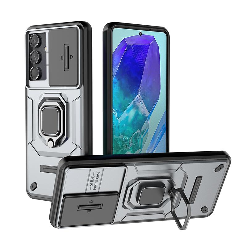 

Armor Case ForSamsung Galaxy M55 M34 M15 F55 F15 C55 Heavy Duty Shockproof Anti-Scratch With Ring holder phone Cover For Samsung M55 серый