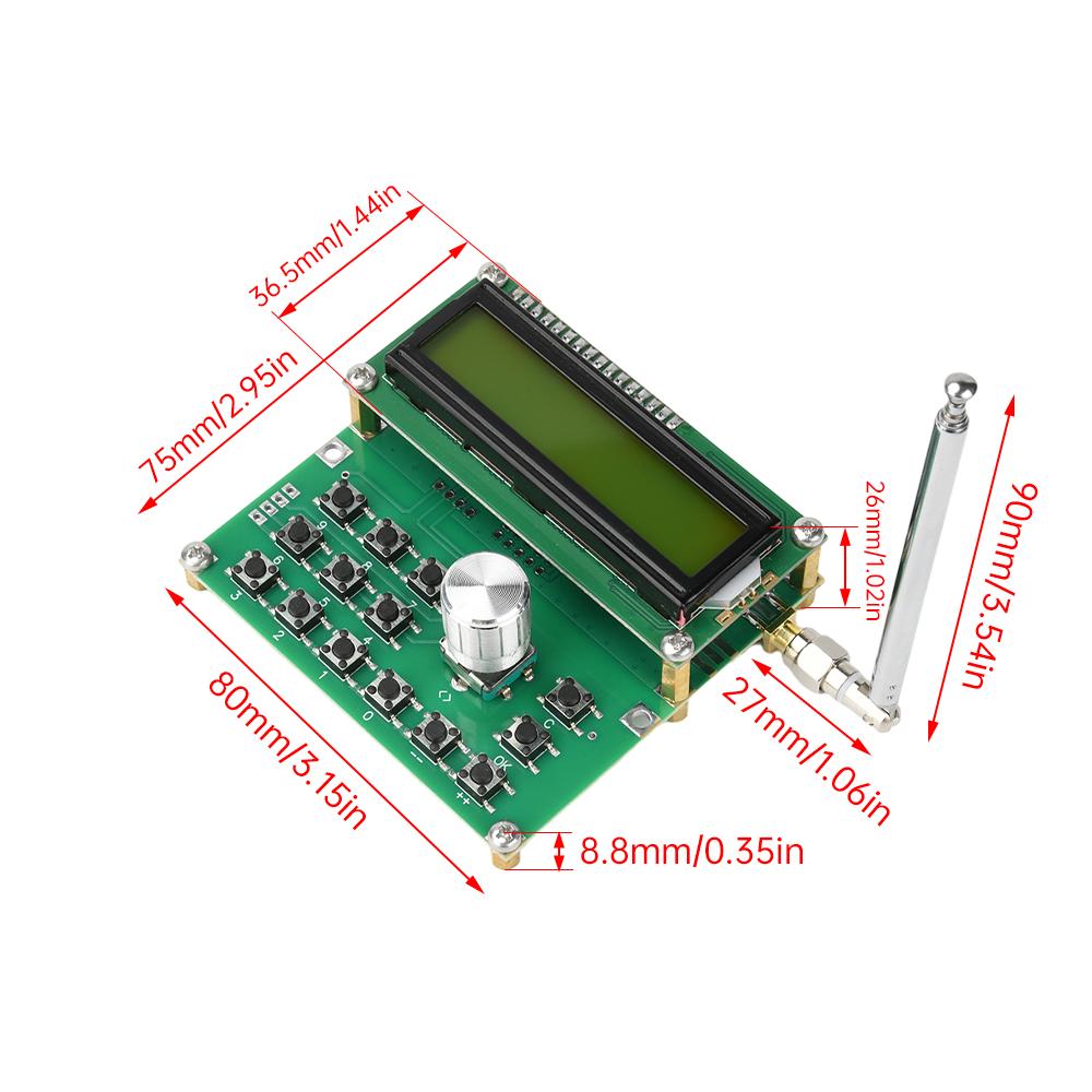 DC 4.5V-5.5V 35MHz-4400MHz RF Signal Generator with LCD Display Variable-Frequency Oscillator Signal Generator Module