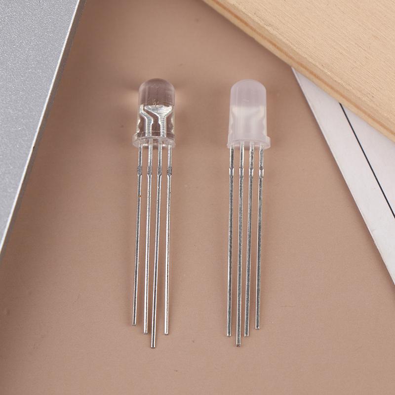 50Pcs 5Mm Full-Color Led Rgb Red/Green/Blue Common Cathode/Anode Four Feet Transparent Highlight Color Light 5Mm Diode Colorful
