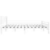 Bed Frame White Metal 200*200 cm