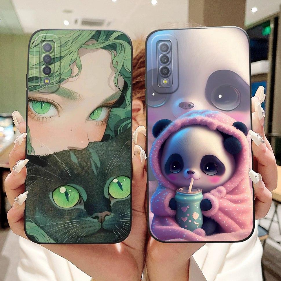 Cute Patterned Case for Samsung A7 2018 Cover SM-A750F Soft Silicone TPU Cases for Samsung Galaxy A 7 A7 2018 Phone Bumper