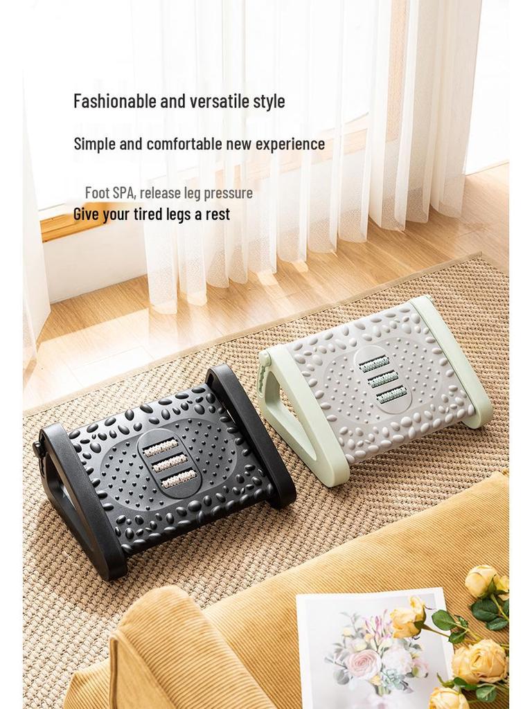 Ergonomic Office Desk Footstool with Massage Feature
