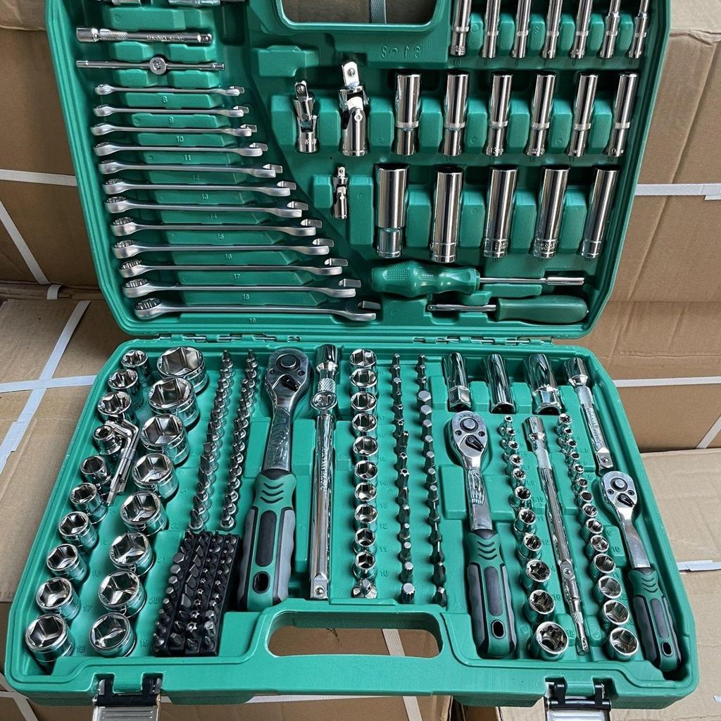 216-Piece Socket and Wrench Set for Auto Repair