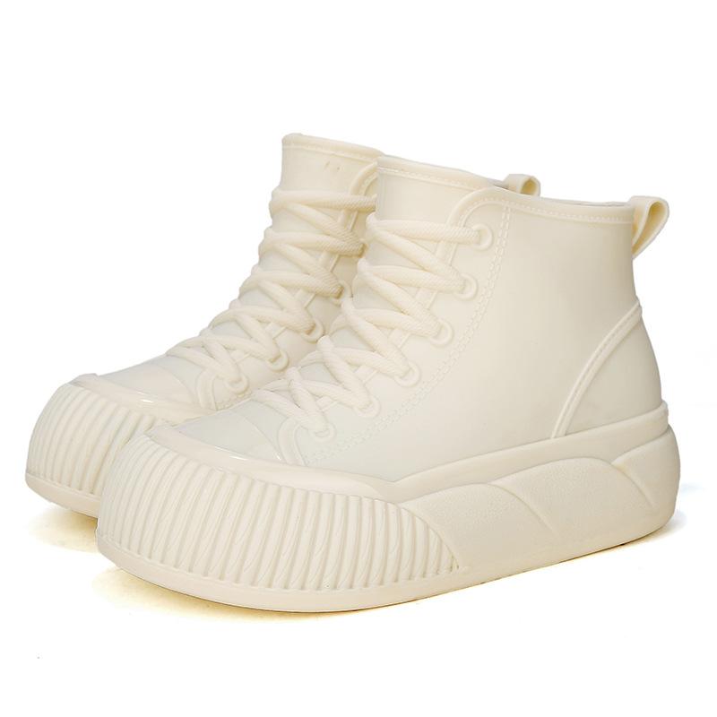 New Women's Rain Boots Short Non-slip Water Shoes Waterproof Rain Shoes Fashionable Casual Foot Rubber Shoes