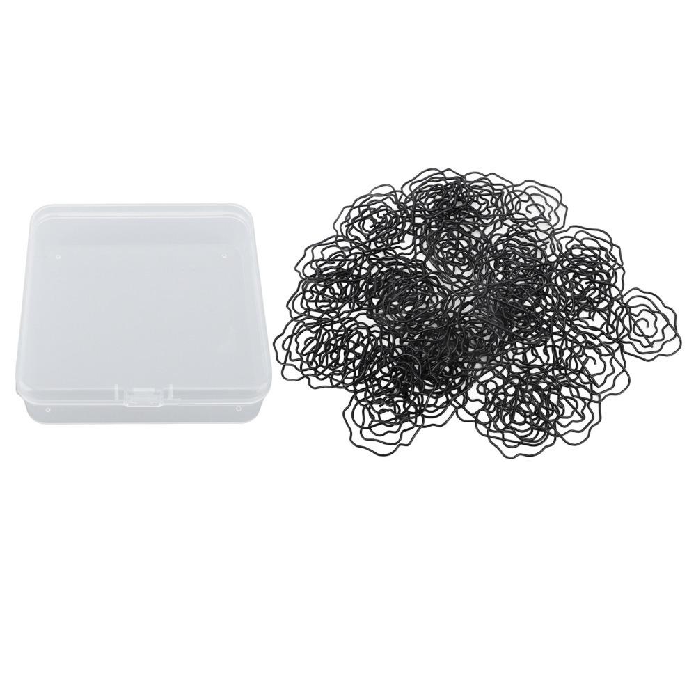 

50Pcs Rose Shaped Rose Shaped Paper Clips Black 32*32mm Decorative Paper Clips Multipurpose Mini Size Flower Shaped Paper Clips ярко-розовый