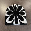 Winter Knit Beanie Men Women Floral Jacquard Warm Ear Protection Street Style Acrylic Hat