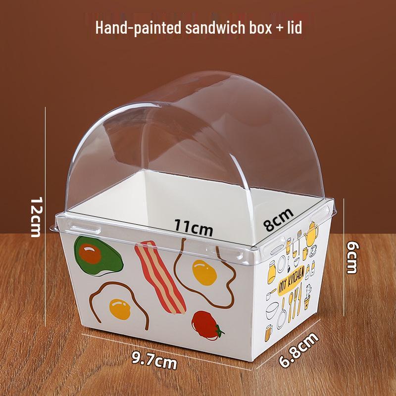 Rousong Xiaobei Pastry Box: Oil-Proof Takeout Container for Desserts, Snow Mei Niang, Puffs, and Cake Rolls.