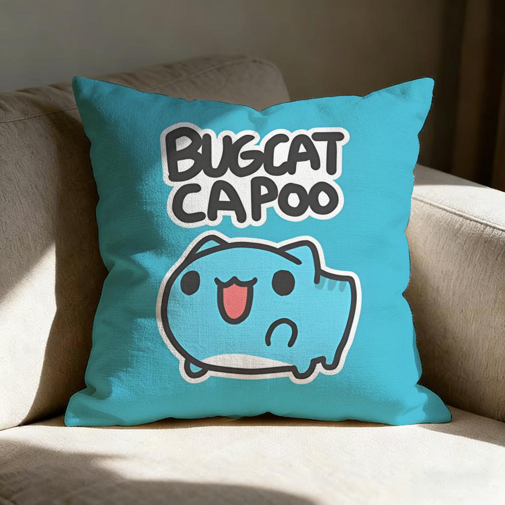 B-bugcat Capoo Animations-Kissenbezug Kissenhülle, beidseitig bedruckt, Sofakissen, Schlafzimmer-Kopfkissen