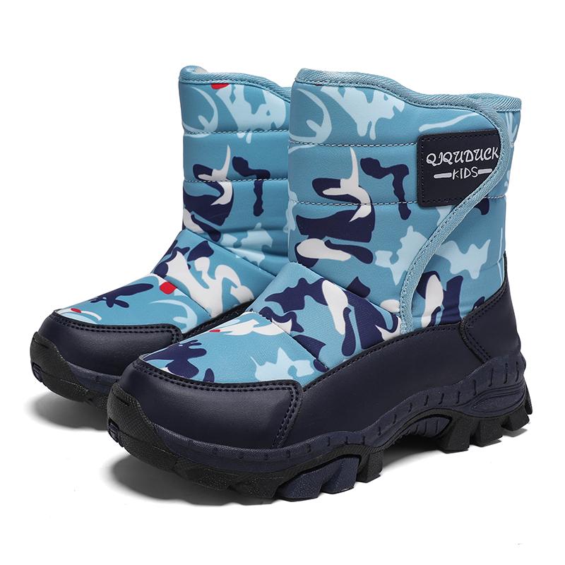 

Осенне-зимние высокие детские зимние ботинки для снега, хлопковая обувь, пушистая, нескользящая, теплая, для девочек, спортивная обувь для снега 40 небесно-голубой