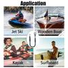 2/1PCS Elastic Bungee Mooring Dock Lines Shock Absorbing Rope with Hooks Adjustable Anchor for Kayak Canoe Jet Ski Pontoon Boat 7