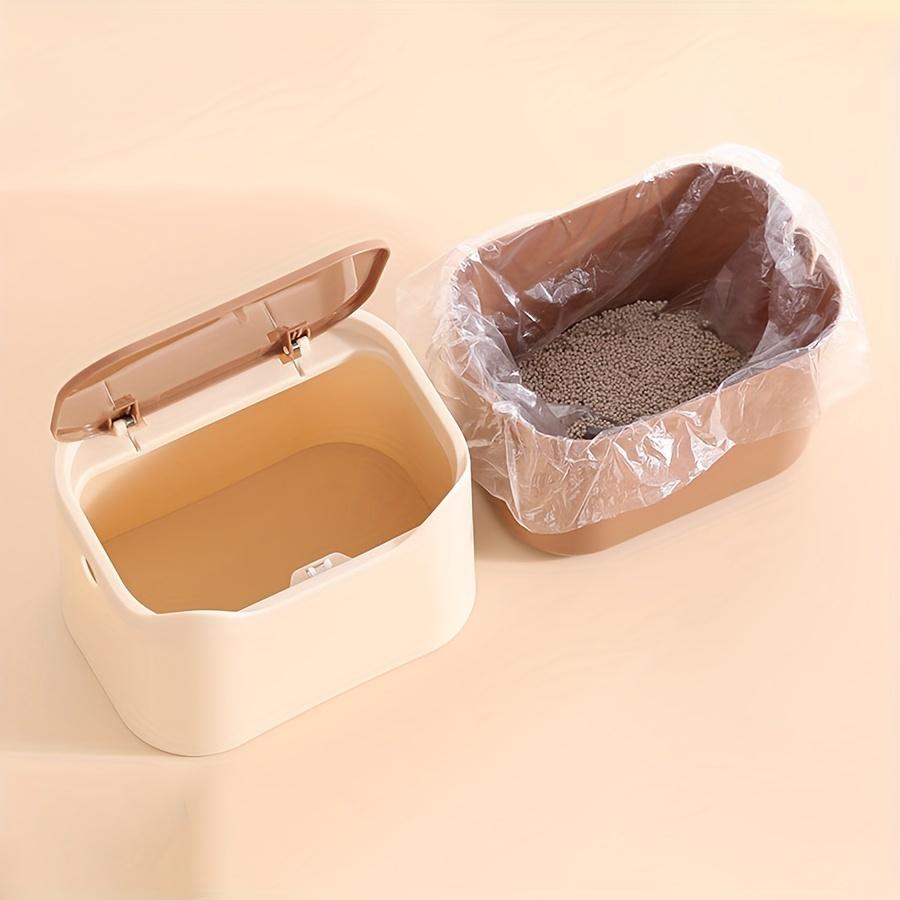 Helt Sluten Kattlåda Tyst Kattsandsspade Sopförvaringshink Skrivbord Liten Avfallskorg Hemartiklar