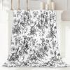 Vintage Flower Blanket Birthday Christmas for Women Girl Gift Spring Floral Blanket Soft Cozy Plush Flannel Fleece Throw Blanket