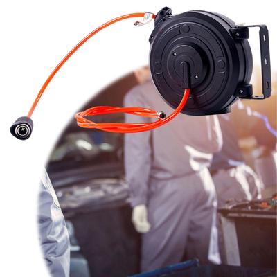 Retractable Air Hose Reel Ceiling Wall Mount Easy Installation Auto Rewind 180° Swivel Bracket