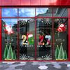 2027 Christmas Glass Stickers: Creative Static Cling Window Decals for Malls, Hotels, Shops, and Doors
