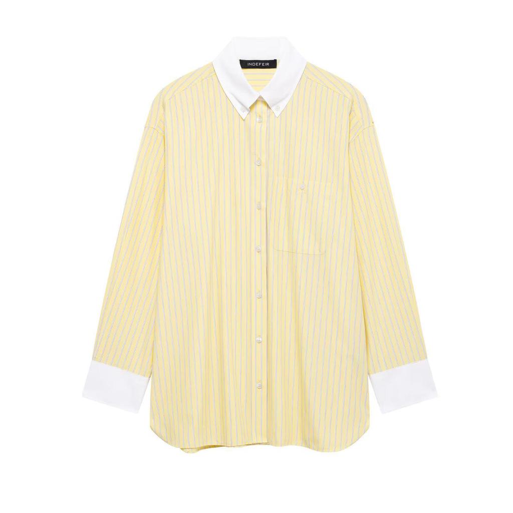 TAOP&ZA Women's Spring Poplin Cotton Loose Long Sleeve Shirt