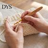 Crochet Supplies 6/11Pcs Bamboo Handle Hook Set, 0.5-3MM/3.5-6MM Knitting Needles, Needles Ergonomic Wooden Hook, &