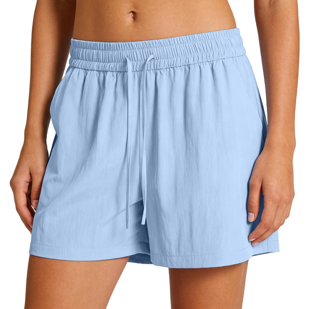 Women’s Relaxed Fit Elastic Waist Shorts with Drawstring Casual Lightweight Soft Fabric Loose Fit Design for Everyday Wear