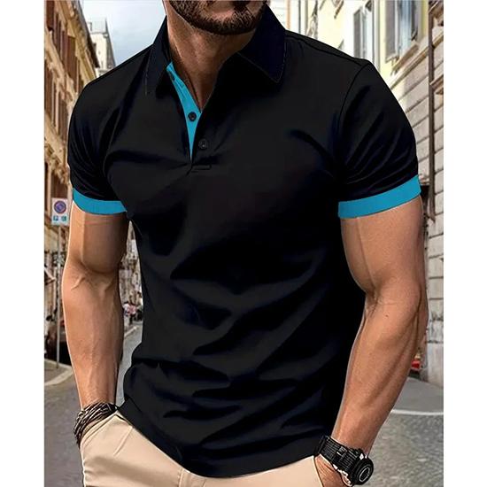 Frühlings- und Sommer-T-Shirt Herren Kurzarm Freizeit-Oberteil Mode-Poloshirt