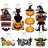 Halloween Dynia Wiszący Znak Straszny Wiedźma Nietoperz Cukierek albo psikus Baner Dekoracja Drzwi Przednich Dekoracje Imprezowe