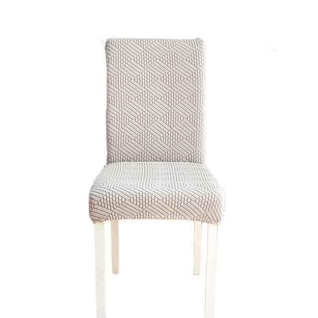 Dining Room Chair Covers Stretch Woven Jacquard Thick Plush 5 Styles String Pattern Chair Slipcovers Super Secure Chair Guard