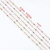 1M Stainless Steel Pink Ball Beads Beaded Chain 4.5mm Glass Crystal Link Chains for DIY Bracelet Necklace Jewelry Making Supply