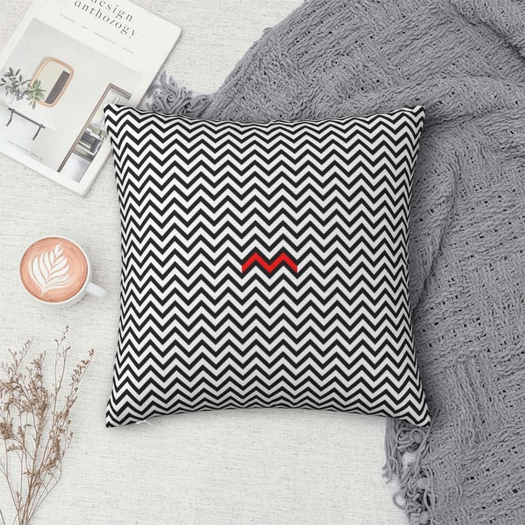 Twin Peaks. Minimal. Square Pillowcase Pillow Cover Cushion Throw Pillow For Home Sofa Living Room