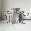 1Pair New Desktop Book Stand Cute Line Villain Black Creative Desktop Decoration Iron Book Stand