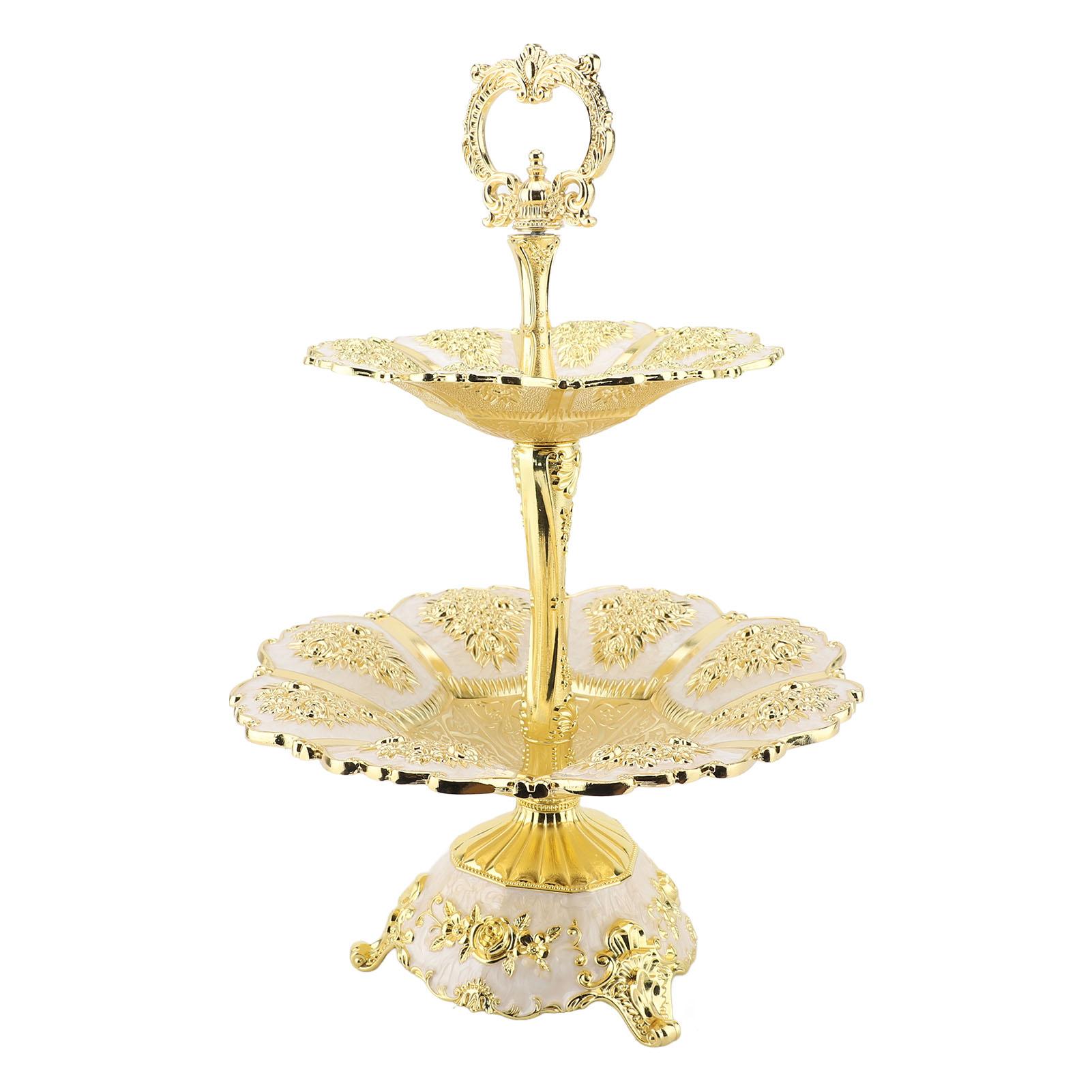 

Подставка для торта Cup Cake Tower Stand, 2-х уровневая, из сплава, элегантная, многоуровневая, поднос для торта, серебристо-белый L разноцветный