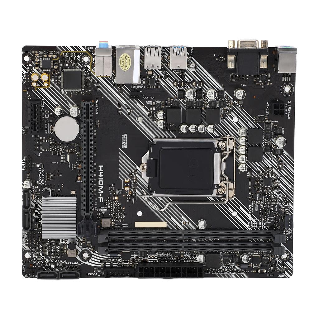 H410M F Computer Motherboard DDR4*2 DIMM Slots 2 Channel DDR4 2933MHz LGA 1200 10th Gen for Core