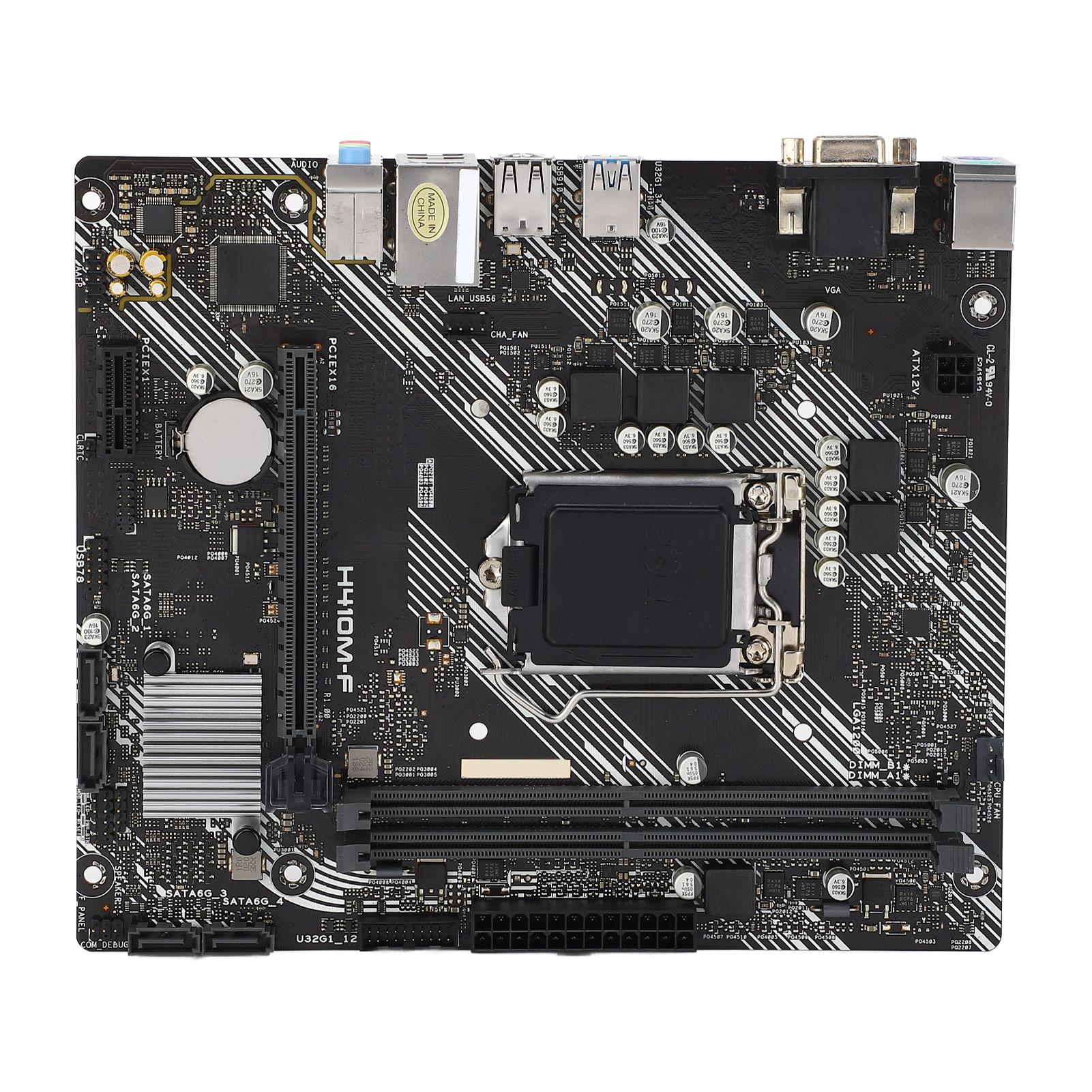 

H410M F Computer Motherboard DDR4*2 DIMM Slots 2 Channel DDR4 2933MHz LGA 1200 10th Gen for Core
