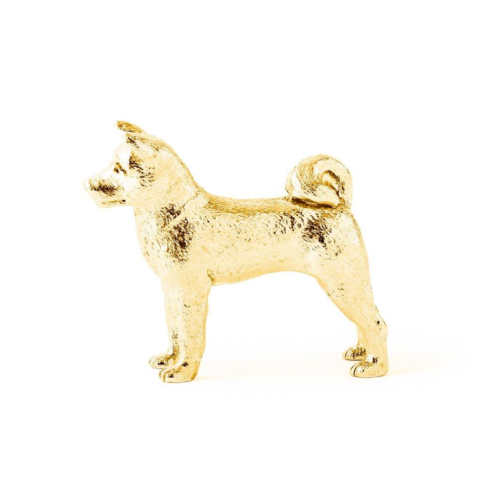 Akita Inu 22ct Gold Plated Made in England Art Dog Figure Collection