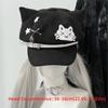 Subculture Beret Hat Kitten Ears Octagonal Cap Cute Newsboy Cap