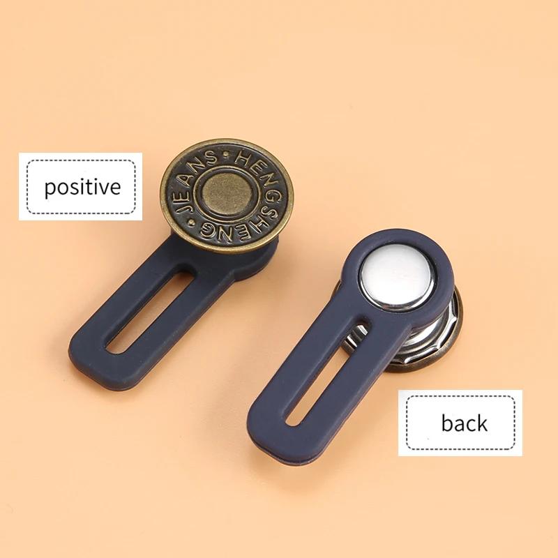 5/10 buc extensie metalică pentru nasturi, perfectă pentru orice pantaloni de blugi, gratuit, cusut, retractabil, pentru blugi, talie, buton extins, catarame de fixare, kit de fixare